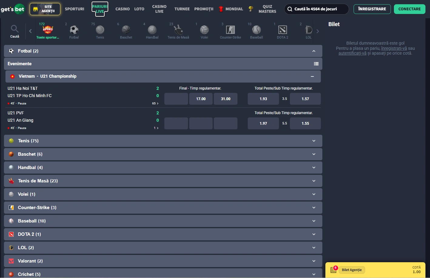 Get's Bet Pariuri Live