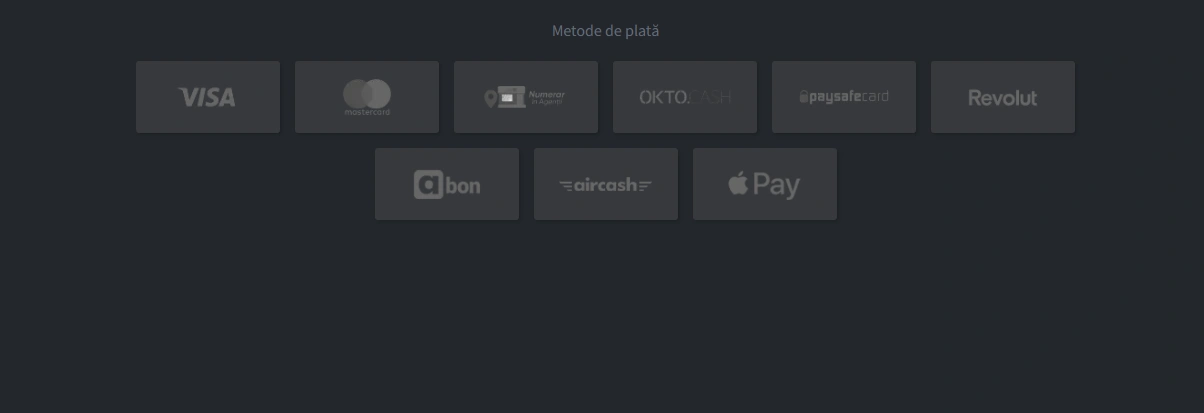 Get's Bet metode de plată