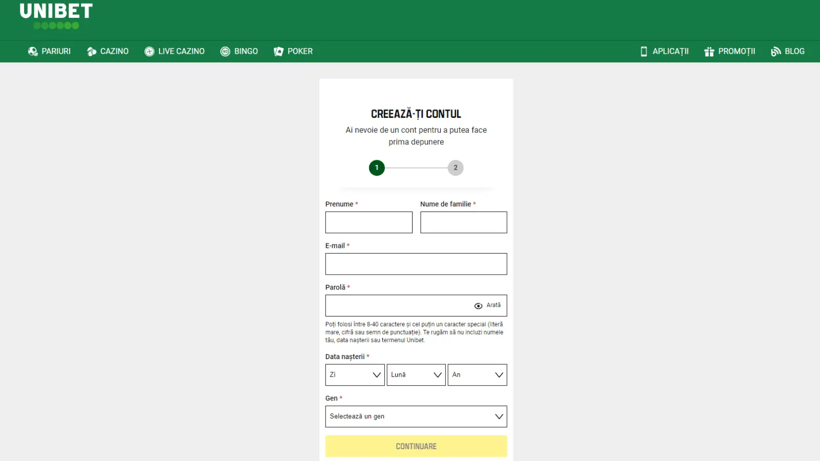 Păreri Unibet Cum deschid un cont de pariuri la Unibet