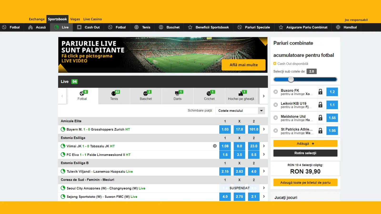 Recenzie și păreri Betfair Live Betting și Streaming