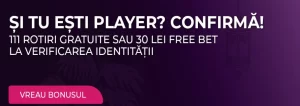 player.ro - 30 ron freebet fara depunere