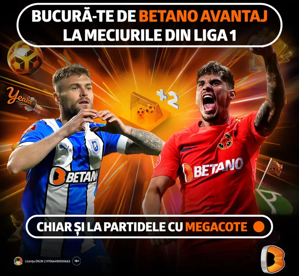 Betano Avantaj la Mega Cote in Superliga