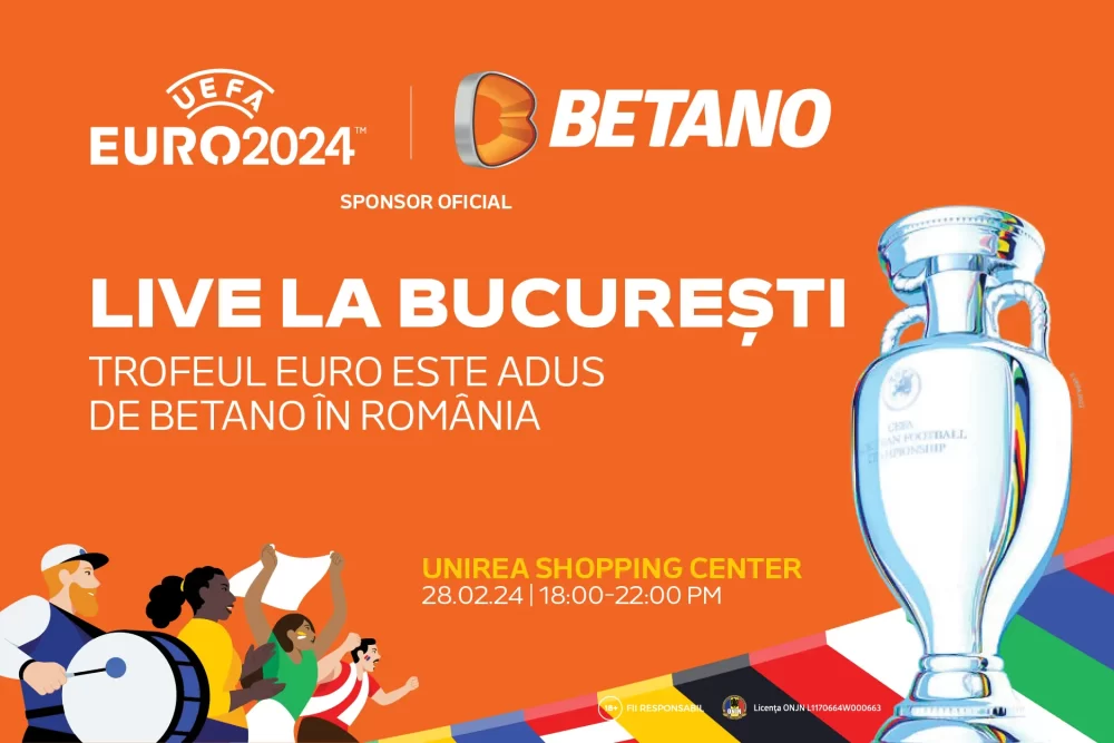Trofeul EURO 2024, adus in Romania de Betano