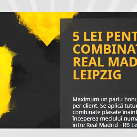 5 RON GRATIS pentru Real Madrid vs RB Leipzig