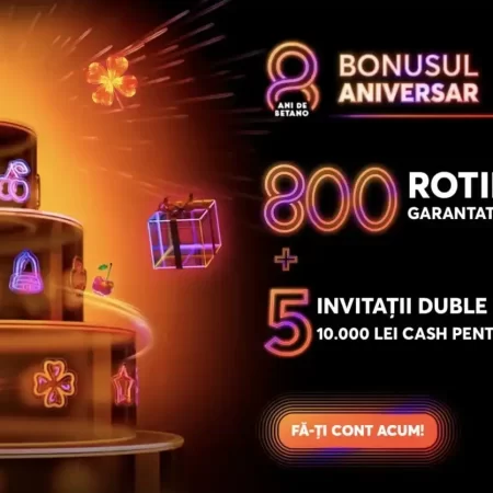 800 Rotiri Gratuite FĂRĂ DEPUNERE + invitații la EURO