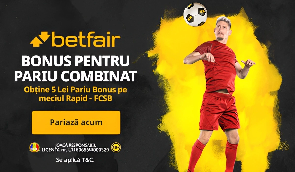 Pariaza GRATUIT cu 5 RON pe Rapid vs FCSB