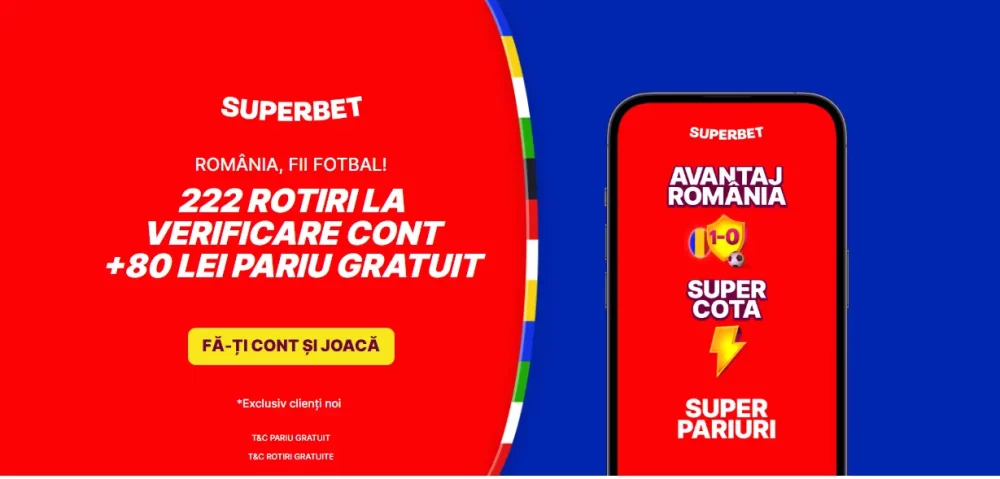 222 Rotiri Gratuite FĂRĂ DEPUNERE + 80 RON FreeBet