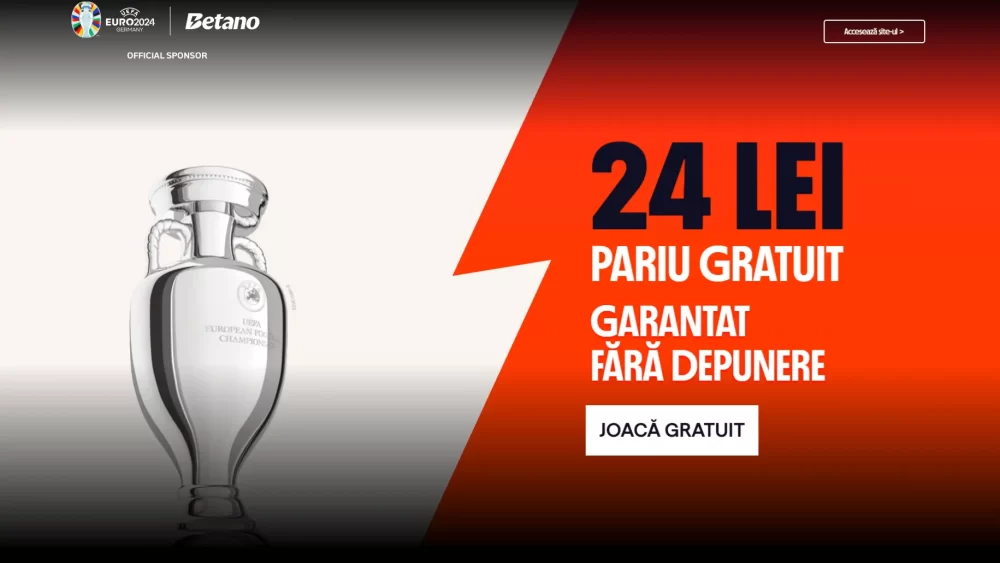 24 RON Pariu Gratuit FĂRĂ DEPUNERE la Betano