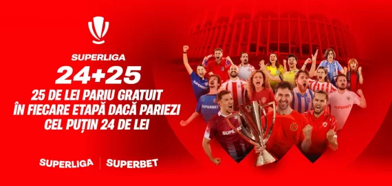 25 RON Pariu Gratuit pe Superliga în fiecare etapă