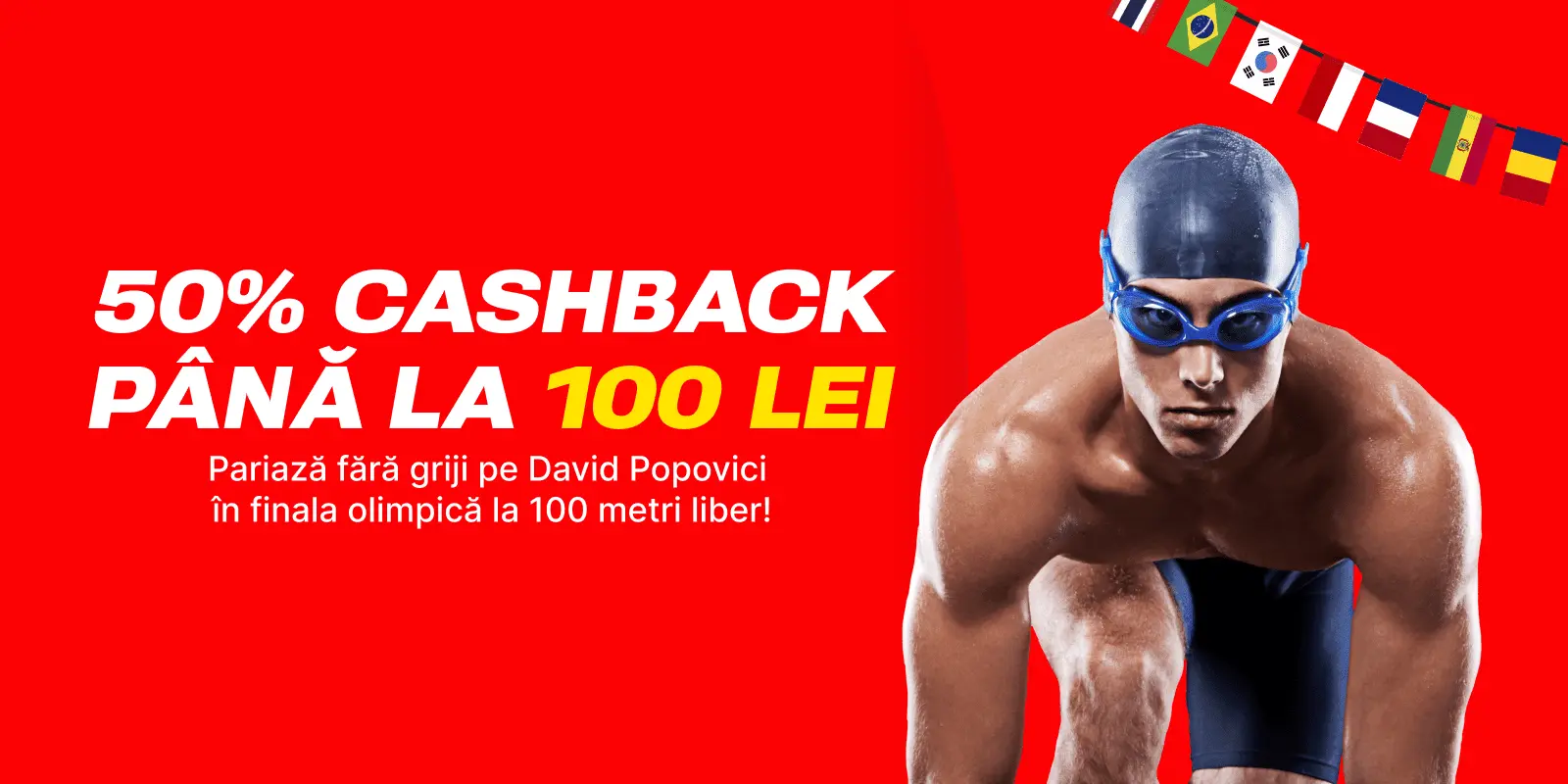 Profita de oferta Superbet si sustine-l pe David Popovici in finala de 100m liber