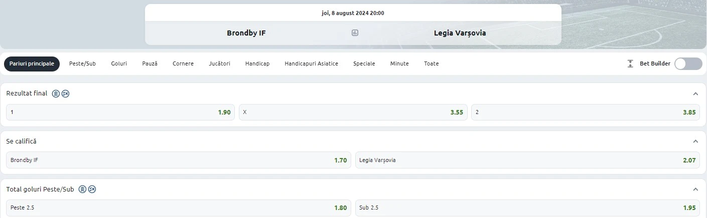 Brondby vs Legia - Ponturi Conference League