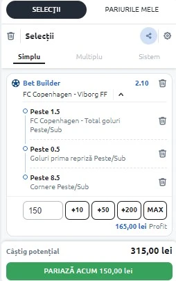 FC Copenhaga vs Viborg - Bet Builder Cota 2