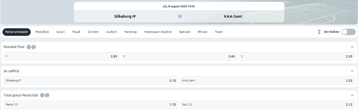 Silkeborg vs Gent - Ponturi Conference League