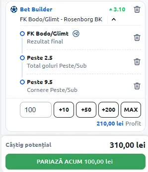 Bodo Glimt - Rosenborg Bet Builder