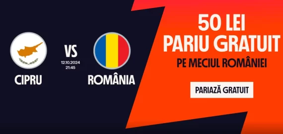 50 RON Bonus Fără Depunere pentru Cipru vs România, doar la Betano