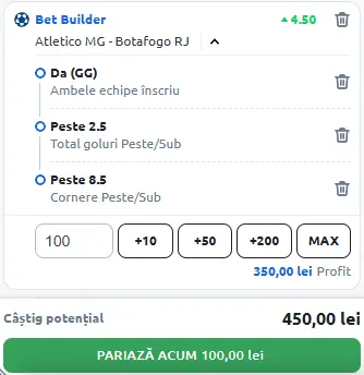 Atletico Mineiro vs Botafogo Bet Builder