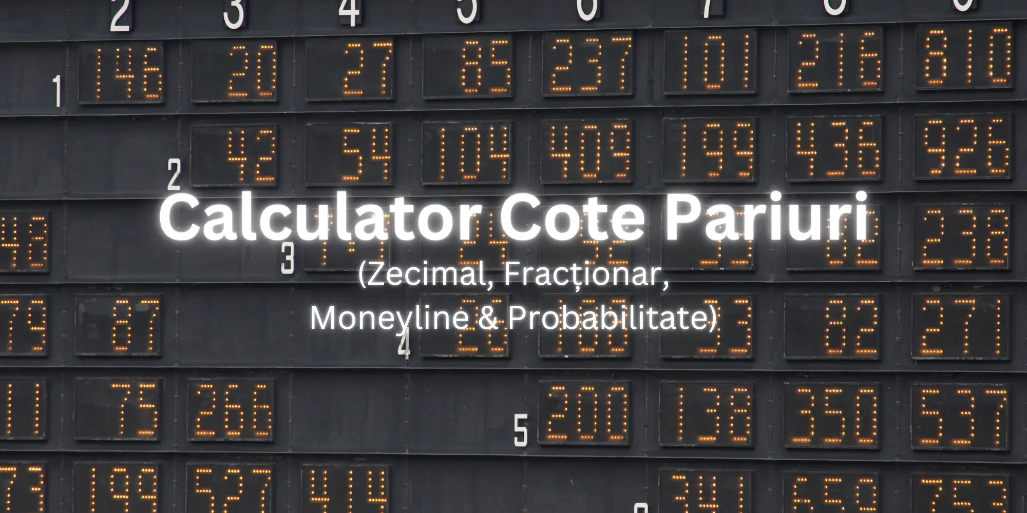 Calculator Cote Pariuri