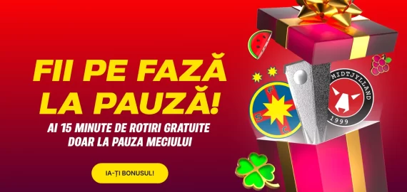 Profită de pauza meciului FCSB – Midtjylland cu Rotiri Gratuite la Big Bass Splash