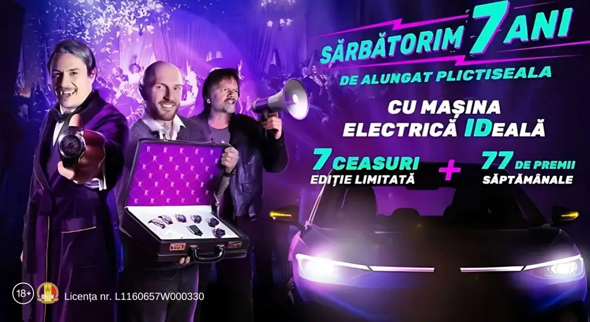 7 ani de Vlad Cazino: Câștigă o mașină electrică, ceasuri elvețiene și alte premii VLADtastice!