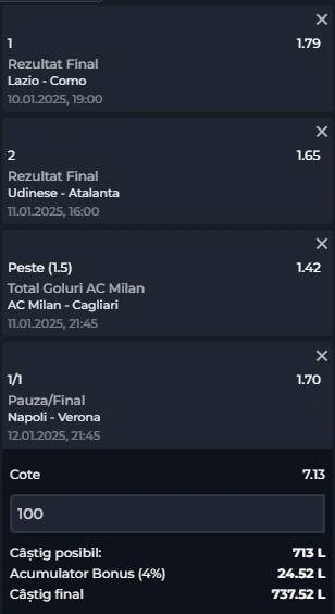 Biletul Etapei 20 din Serie A