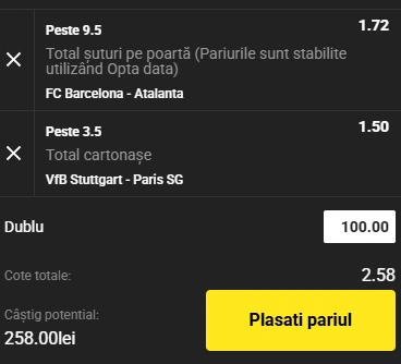 Cota 2 UCL din Pariuri Speciale, 29 ianuarie