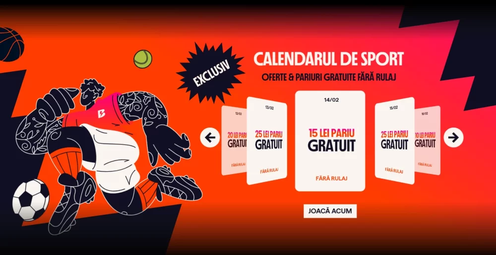 Calendarul de Sport Betano îți aduce Pariuri Gratuite Fără Rulaj