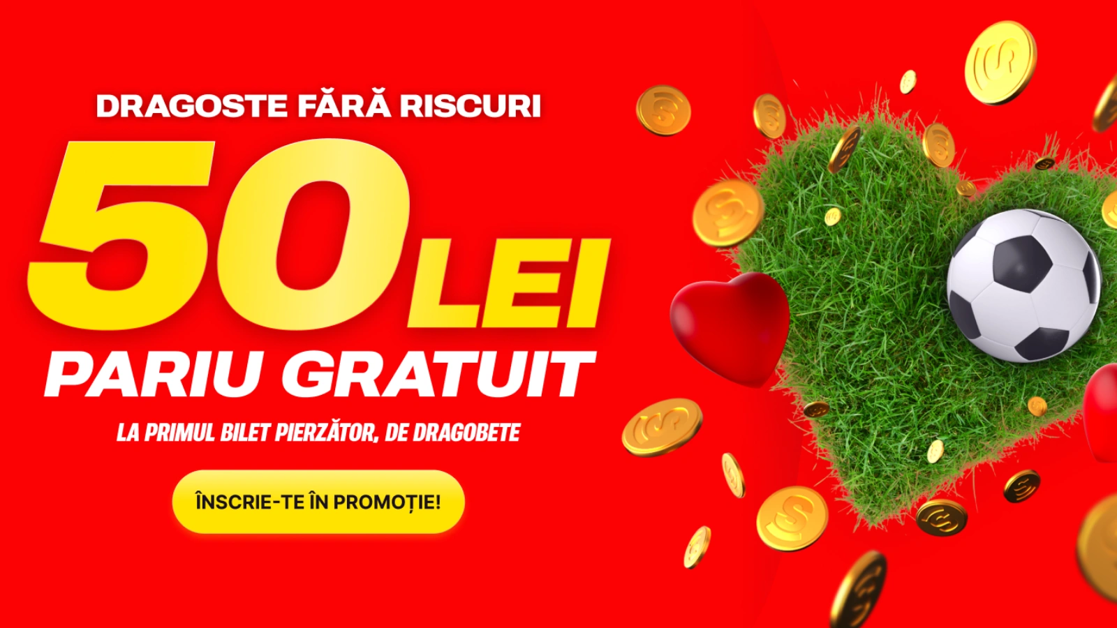 Superbet Bonus de Dragobete: 50 de LEI Pariu Gratuit la primul bilet pierzător