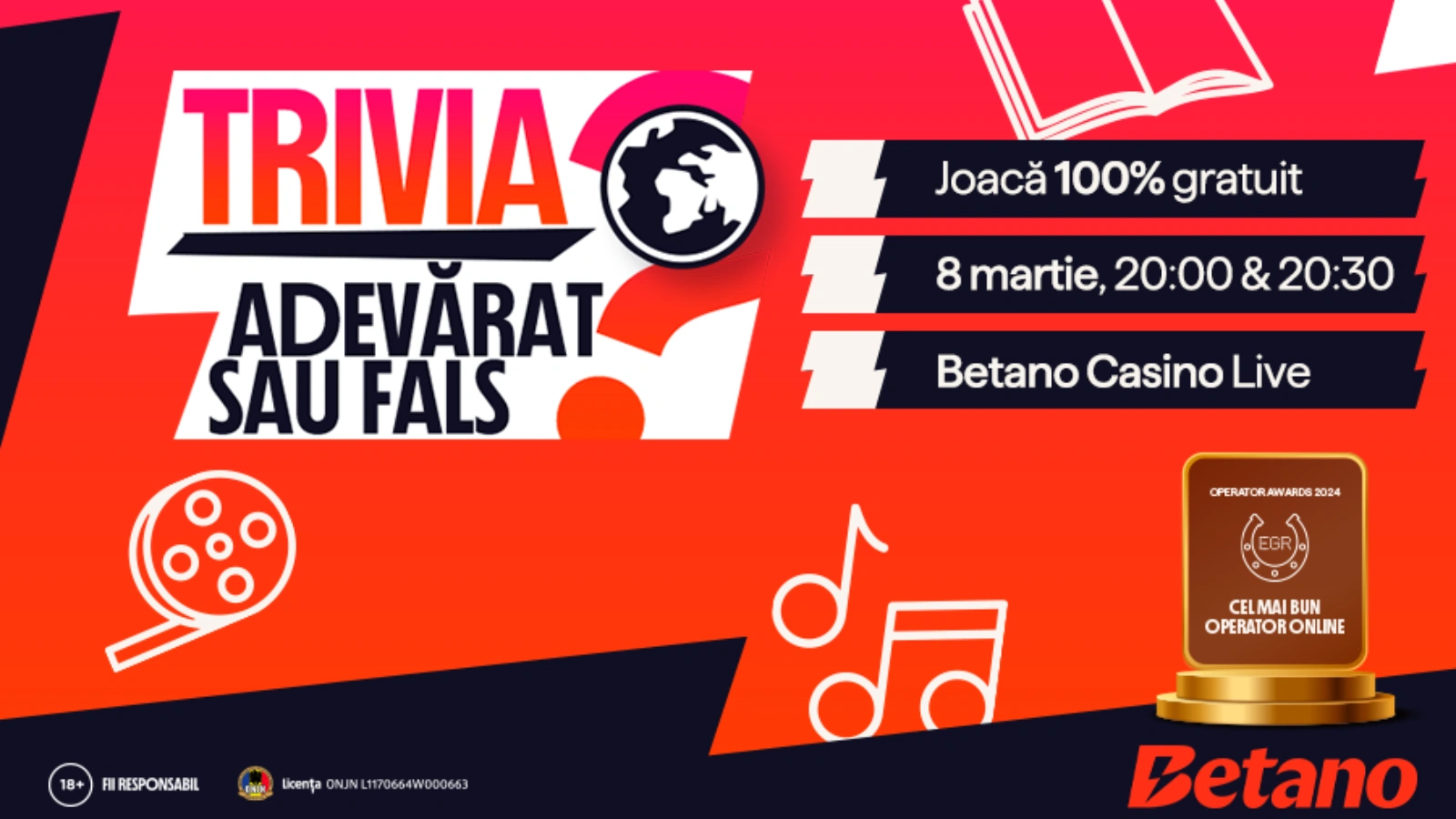 Trivia Adevărat sau Fals Ediții Speciale de Ziua Femeii în Betano Casino Live!