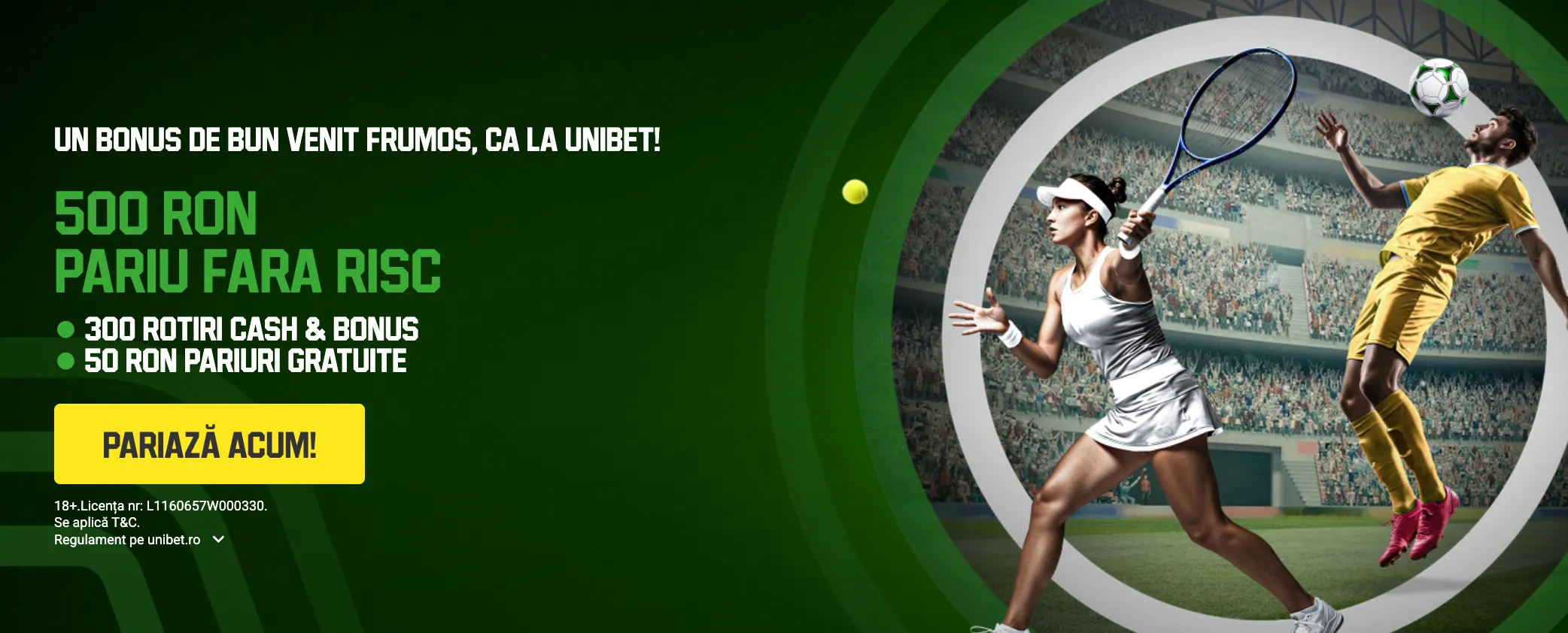 unibet bonus de bun venit