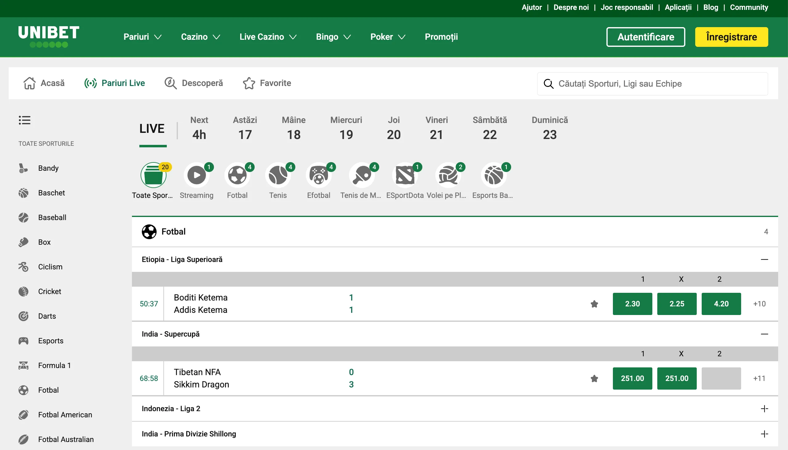 unibet pariuri sportive live