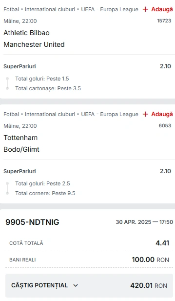 Biletul Zilei din Super Pariuri 01.05.2025