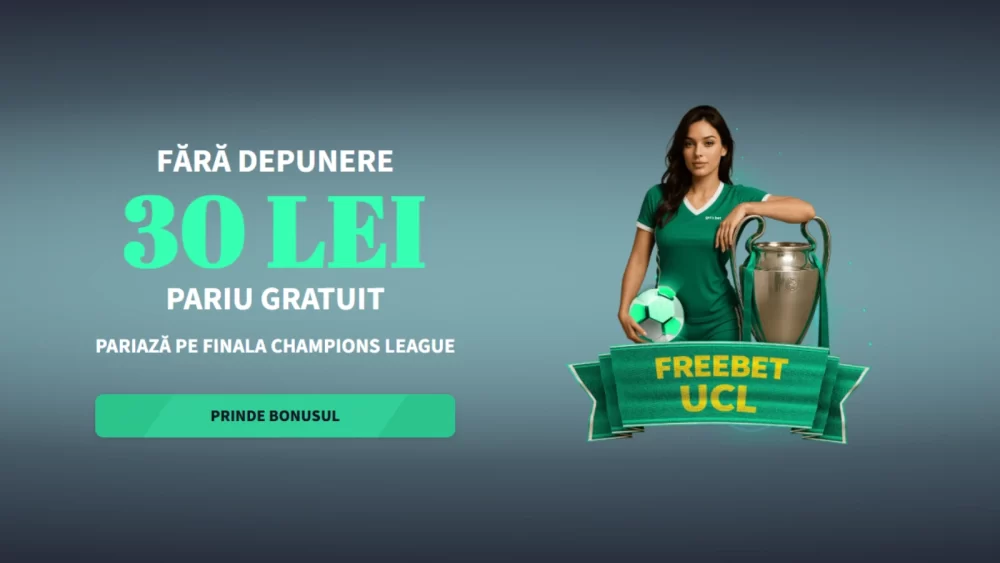 Ai parte de 30 de lei Pariu Gratuit Fără Depunere la Get’s Bet pentru Finala Champions League