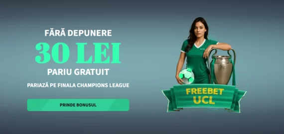 Ai parte de 30 de lei Pariu Gratuit Fără Depunere la Get’s Bet pentru Finala Champions League