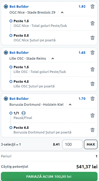 Biletul Zilei Bet Builder 17.05.2025