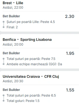 Biletul Zilei Bet Builder din 10 mai 2025