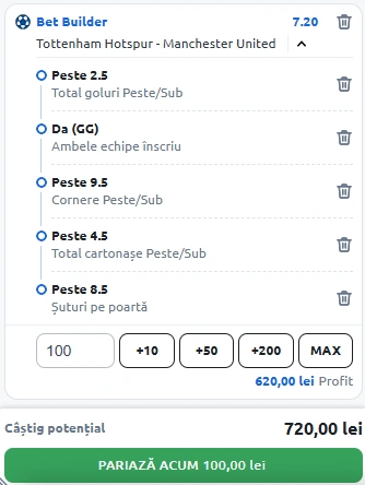 Biletul Zilei Bet Builder din 21 mai 2025
