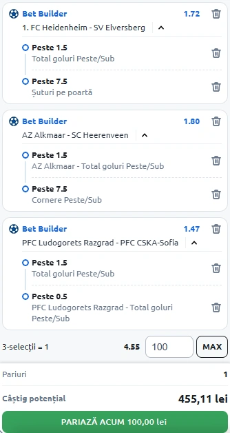 Biletul Zilei Bet Builder din 22 mai 2025