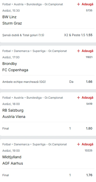 Biletul Zilei din Austria si Danemarca 04.05.2025