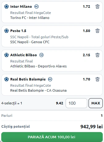 Biletul Zilei din La Liga si Serie A 11.05.2025