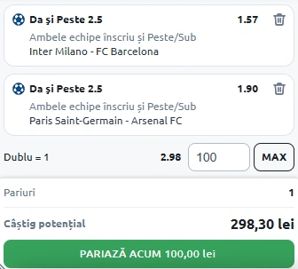 Biletul Zilei din semifinalele Champions League 06.05.2025