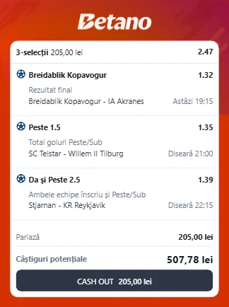 Biletul zilei din fotbal azi la Betano 29 mai