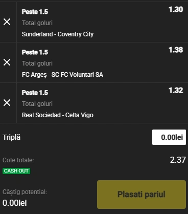 Cota 2 pe goluri din 13 mai 2025