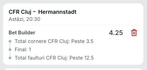 Pariuri speciale pentru Cupa României - CFR este favorită
