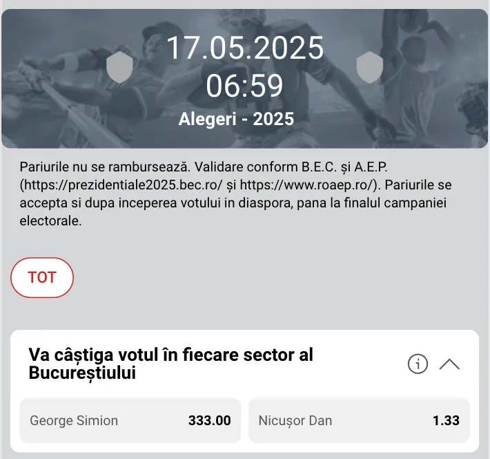 Va câștiga votul în fiecare sector al Bucureștiului 9 mai 2025