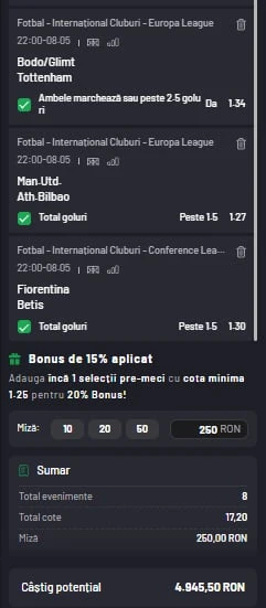 Bilet săptămânal din fotbal la Maxbet 06.05.2025