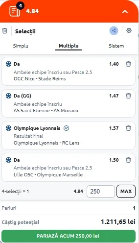 Biletul etapei din Ligue 1 - 2 mai 2025