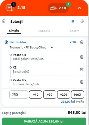 Tromso vs Bodo/Glimt
