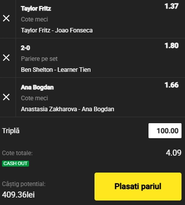 Biletul Zilei din Tenis 25.06.2025