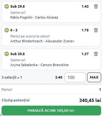 Biletul Zilei din Tenis 30.06.2025