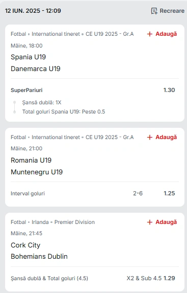 Biletul zilei azi din fotbal la Superbet, 13.06.2025